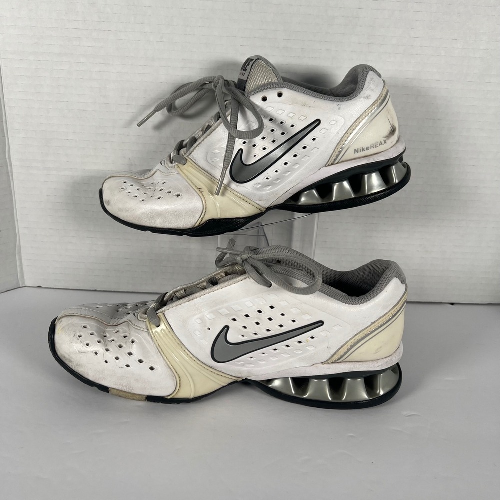 Nike Reax Run 5 Womens Training Shoes‎ White Silver Grey 415355-103 Size 6